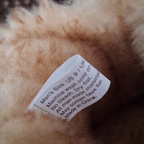 NWT Wishcotton Men's Faux Fur Slippers 9 - Picture 7 of 8